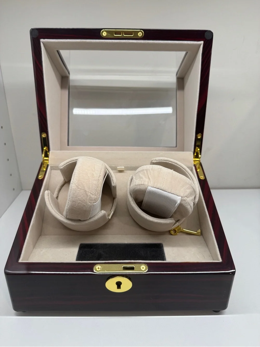 Chiyoda Classic Wooden Watch Display Case and Winder Double